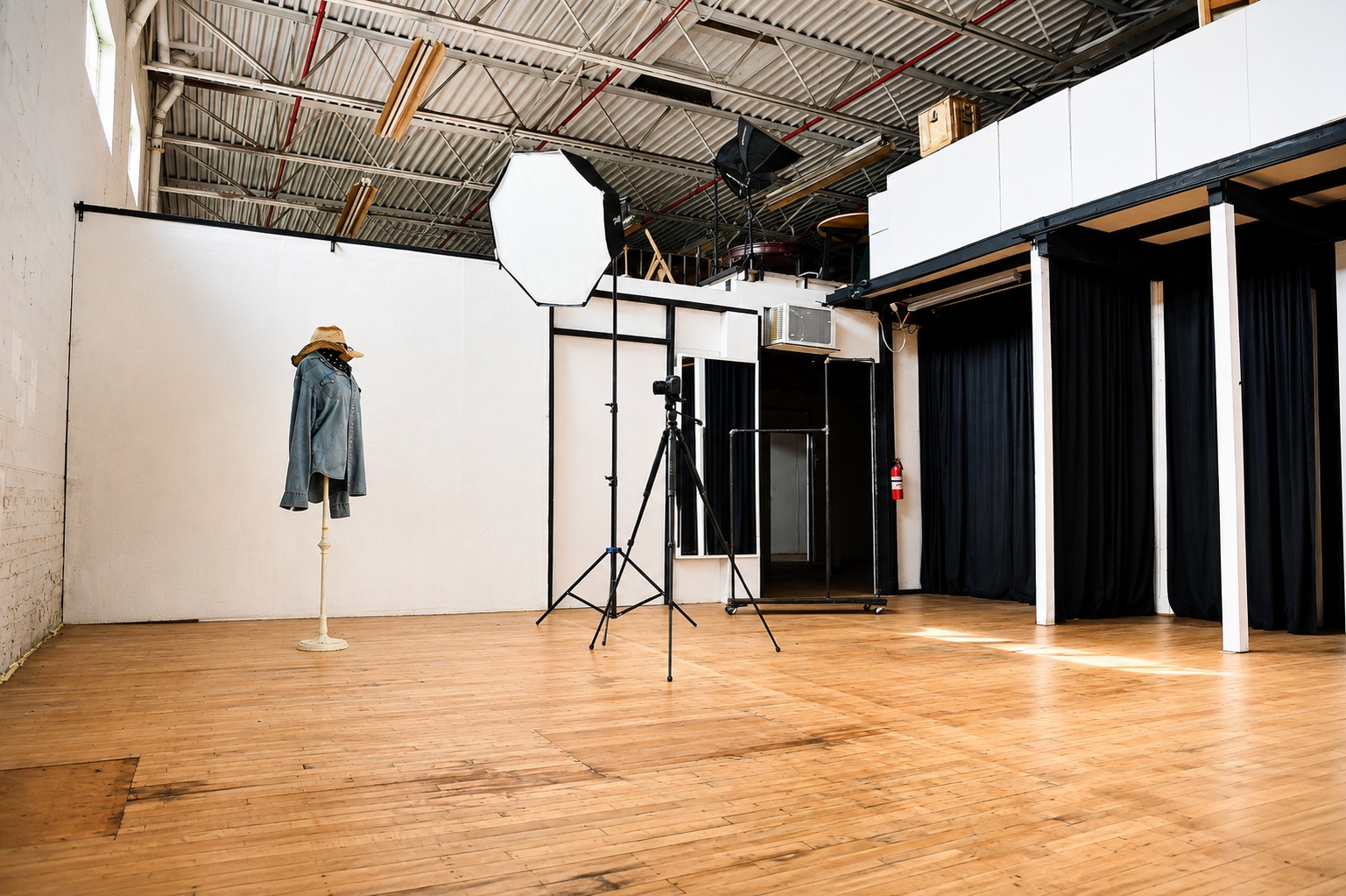 Creator Stage ready for production with lighting and camera setup
