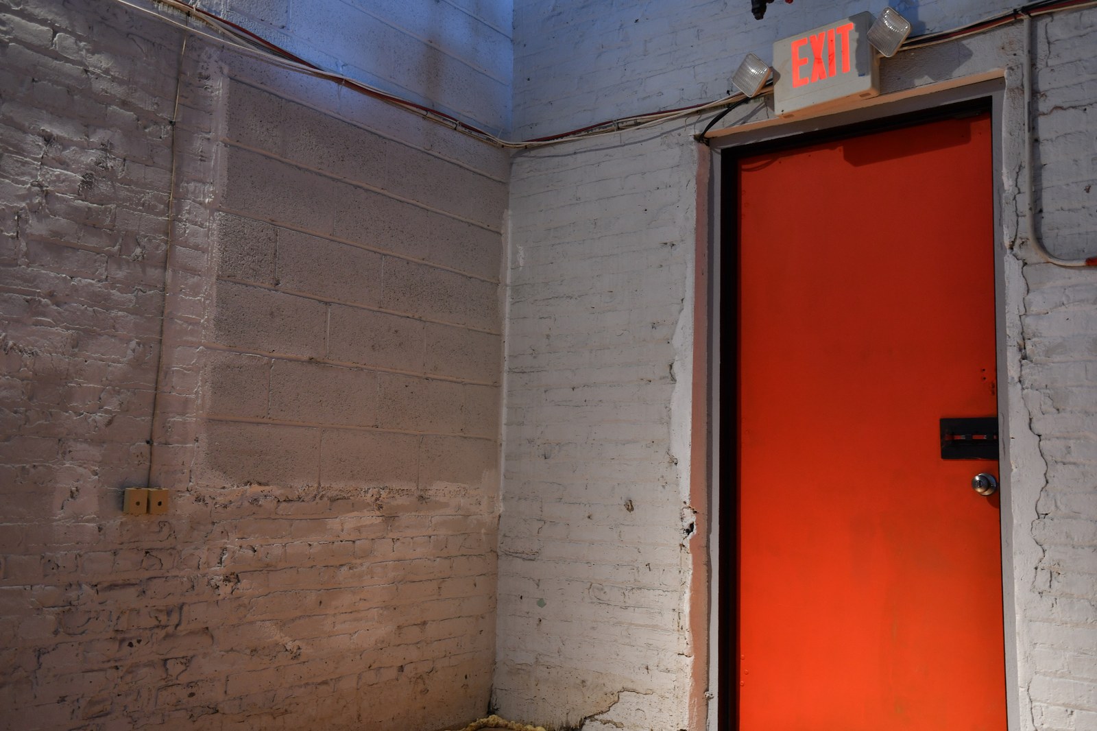Entrance hallway and red door