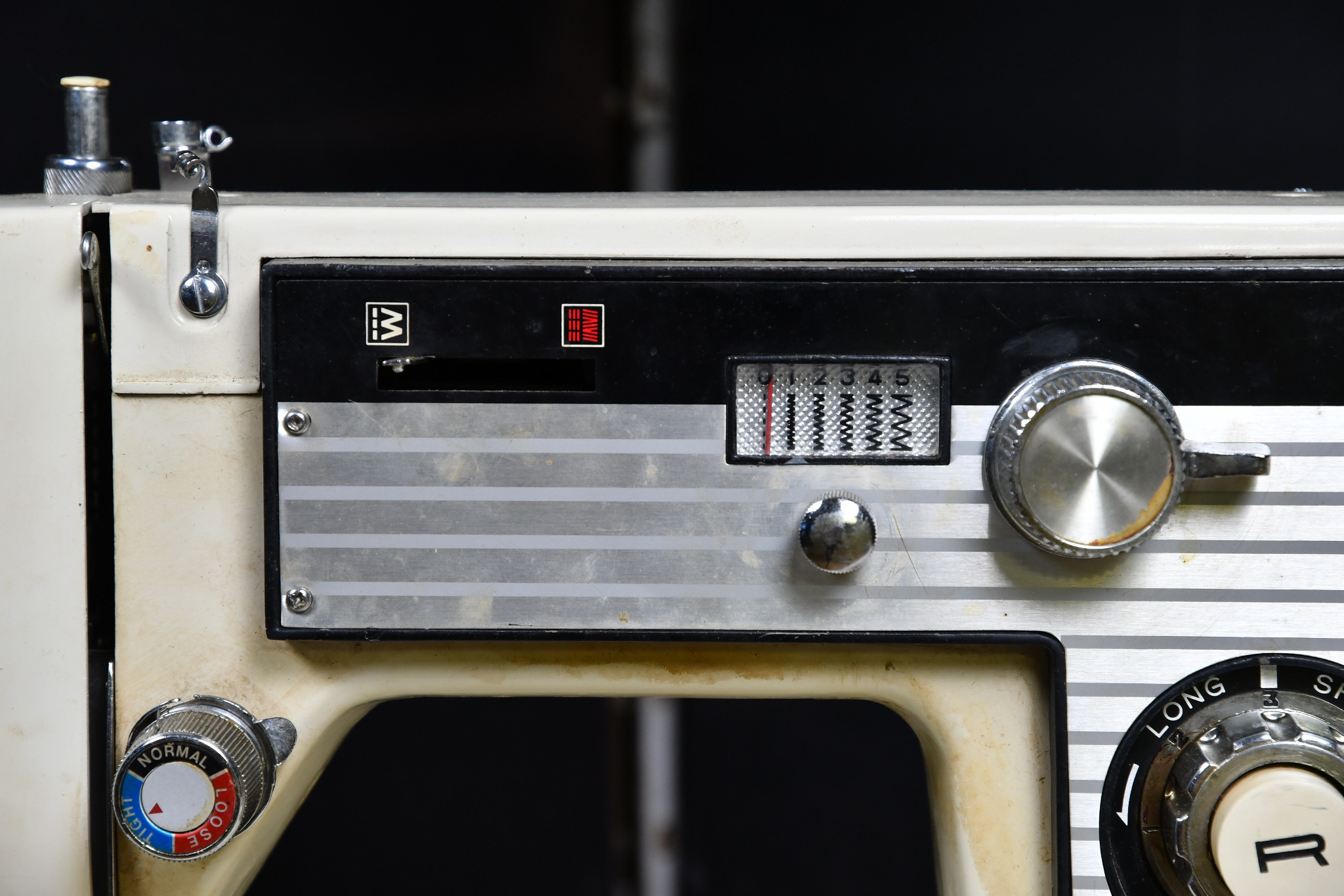 Vintage sewing machine detail